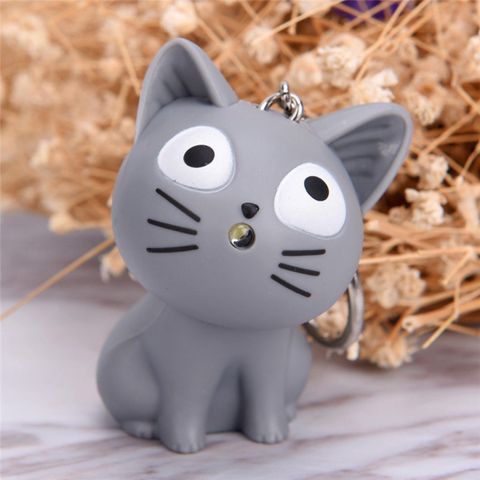 Móc Khóa Đèn Led Hình Mèo Phát Sáng - Có Âm Thanh, Đèn Pin Mini Thú Vị, Quà Tặng Dễ Thương Cho Người Yêu Mèo