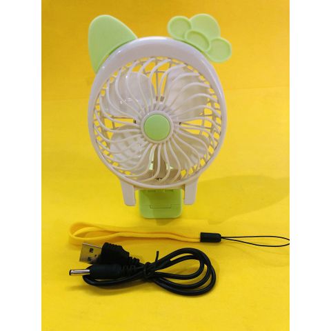 Quạt Mini Cầm Tay Tai Thỏ Dễ Thương Gập Gọn - Quạt Sạc USB Di Động, Mát Lạnh, Phụ Kiện Đáng Yêu Thời Trang
