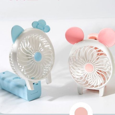 Quạt Mini Cầm Tay Tai Thỏ Dễ Thương Gập Gọn - Quạt Sạc USB Di Động, Mát Lạnh, Phụ Kiện Đáng Yêu Thời Trang