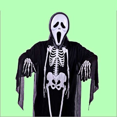 Bộ Trang Phục Halloween Cao Cấp - Xương Người và Mặt Nạ Đầu Lâu Rùng Rợn Dành Cho Nam Nữ - Thời Trang Ma Quái