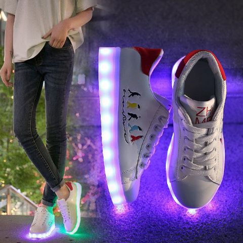 Giày Phát Sáng 7 Màu Họa Tiết Thời Trang - Giày Đèn LED Chống Nước Dành Cho Nam Nữ, Phù Hợp Cho Sinh Nhật, Tiệc Tùng