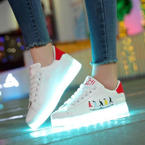Giày Phát Sáng 7 Màu Họa Tiết Thời Trang - Giày Đèn LED Chống Nước Dành Cho Nam Nữ, Phù Hợp Cho Sinh Nhật, Tiệc Tùng
