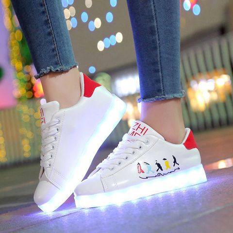 Giày Phát Sáng 7 Màu Họa Tiết Thời Trang - Giày Đèn LED Chống Nước Dành Cho Nam Nữ, Phù Hợp Cho Sinh Nhật, Tiệc Tùng