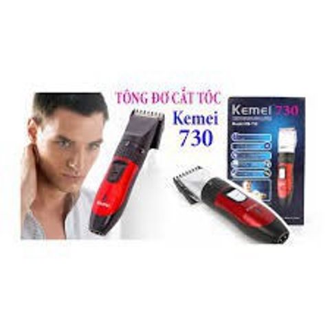 Tông Đơ Cắt Tóc Trẻ Em Kemei 730 - An Toàn, Dễ Sử Dụng, Kèm Dụng Cụ Lấy Ráy Tai Có Đèn - Thích Hợp Cho Gia Đình