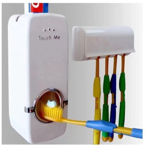 Bộ Lấy Kem Đánh Răng Tự Động Touch Me Kèm Giá Để Bàn Chải - Tiện Lợi và Sang Trọng Cho Phòng Tắm