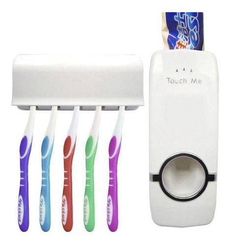 Bộ Lấy Kem Đánh Răng Tự Động Touch Me Kèm Giá Để Bàn Chải - Tiện Lợi và Sang Trọng Cho Phòng Tắm