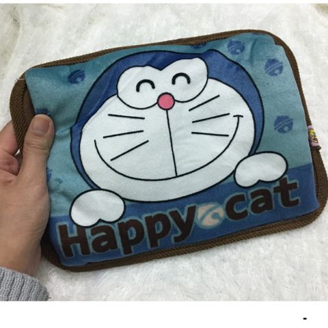 Túi Sưởi Hình Mèo Totoro Hồng Cầm Gương - Túi Chườm Nóng Lạnh Dễ Thương Giữ Nhiệt Cho Cơ Thể, Quà Tặng Độc Đáo