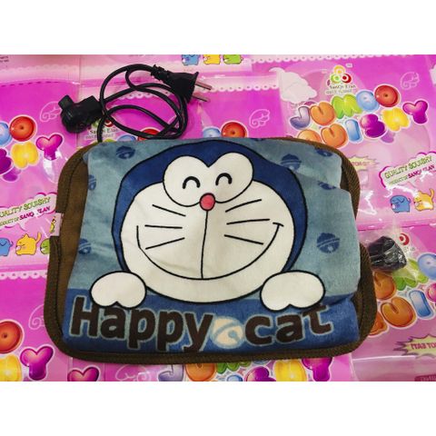 Túi Sưởi Hình Mèo Totoro Hồng Cầm Gương - Túi Chườm Nóng Lạnh Dễ Thương Giữ Nhiệt Cho Cơ Thể, Quà Tặng Độc Đáo