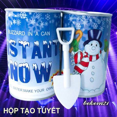 Hộp Tạo Tuyết Nhân Tạo - Tuyết Giả Sành Điệu Dùng Làm Slime Trắng Kèm Xẻng - Nguyên Liệu Trang Trí Noel