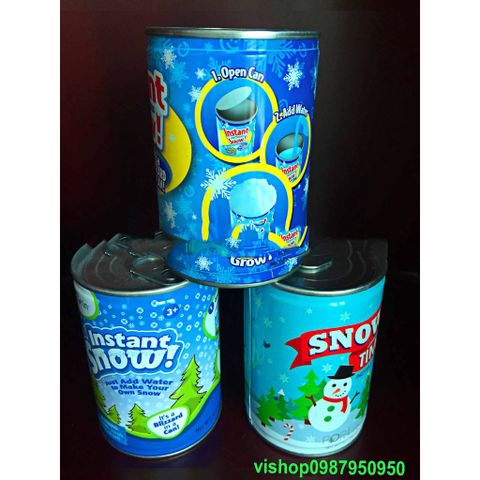 Hộp Tạo Tuyết Nhân Tạo - Tuyết Giả Sành Điệu Dùng Làm Slime Trắng Kèm Xẻng - Nguyên Liệu Trang Trí Noel