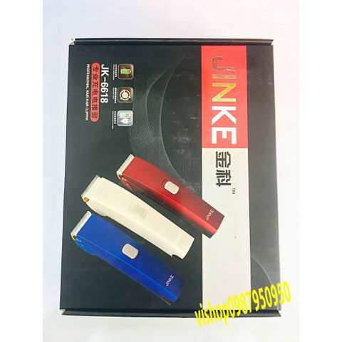 Tông Đơ Cắt Tóc Tích Điện Jinke-6618 - Tông Đơ Chuyên Nghiệp Hiện Đại, Chạy Liên Tục 8 Giờ, Lưỡi Cắt Thép Không Gỉ, Tặng Pin và Dầu Máy