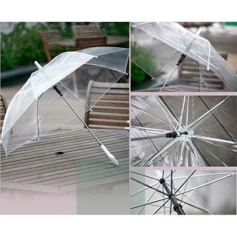 Ô Dù Trong Suốt Thời Trang - Phụ Kiện Đi Mưa Độc Đáo, Tiện Lợi Cho Chụp Ảnh và Dạo Phố - Hàng Chuẩn, Gì Cũng Đẹp!