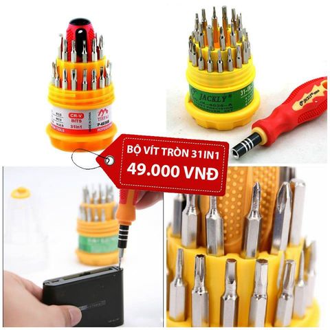 Bộ Tô Vít Đa Năng 31 Món - Dụng Cụ Sửa Chữa Thông Minh, Chất Lượng Cao, Hoàn Tiền Nếu Không Đúng Mô Tả