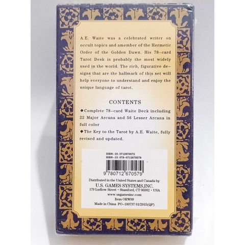 Bộ Bài Tarot Original Rider Waite Cao Cấp - Dự Đoán Vận Mệnh, Thiết Kế Hoa Hồng Tudor, Phiên Bản Tiếng Anh 78 Lá