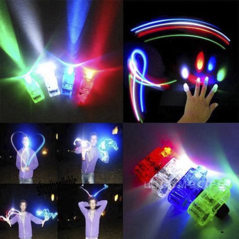Nhẫn Đeo Ngón Tay Phát Sáng LED - Đèn LED Màu Sắc Cho Tiệc Tùng, Hòa Nhạc, Sinh Nhật - Phụ Kiện Thời Trang Độc Đáo