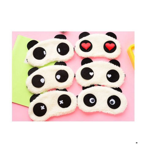 Bịt Mắt Ngủ Cute Gấu Trúc Panda - Dây Thun Co Giãn, Ấm Áp Mùa Đông, Phụ Kiện Giấc Ngủ Dễ Thương Cho Bạn Trẻ