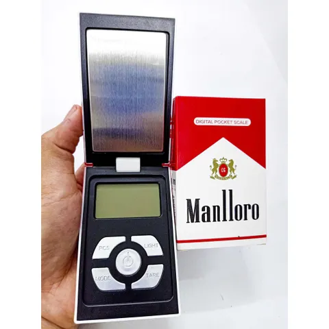 Cân Tiểu Ly Hình Bao Thuốc Manlloro 200G/0.01G - Cân Đếm Mẫu Chính Xác, Thiết Kế Gọn Nhẹ, Dễ Dàng Sử Dụng