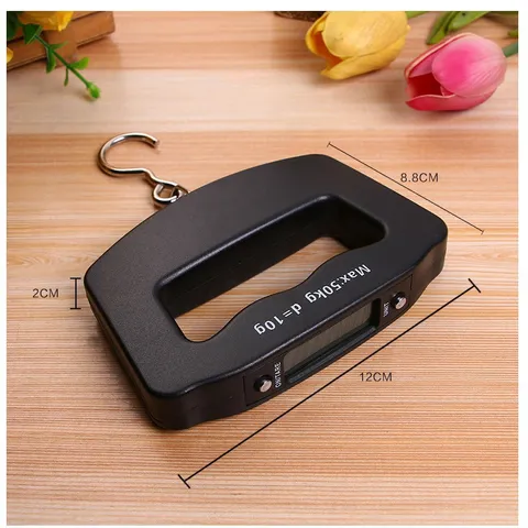 Cân điện tử cầm tay Electronic Luggage Scale - Cân hành lý du lịch từ 10g đến 50kg với màn hình LCD sáng và thiết kế nhỏ gọn