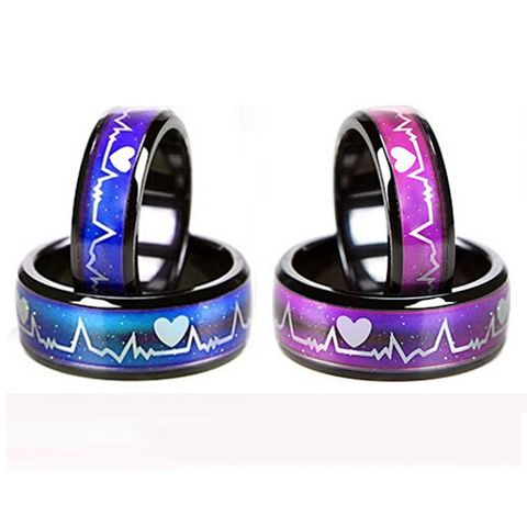 Nhẫn Đổi Màu Theo Cảm Xúc Moodring - Nhẫn Đôi Nhận Biết Tâm Trạng, Hợp Kim Cao Cấp, 5 Kích Cỡ Khác Nhau