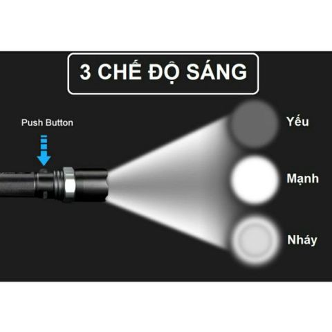 Đèn Pin Siêu Sáng Cao Cấp USA T102 - Có Zoom, Sạc Rời, 3000 Lumen, Nhiều Chế Độ Sáng, Đèn Nhôm Chống Va Đập, Dụng Cụ Tiện Ích Cho Mọi Gia Đình