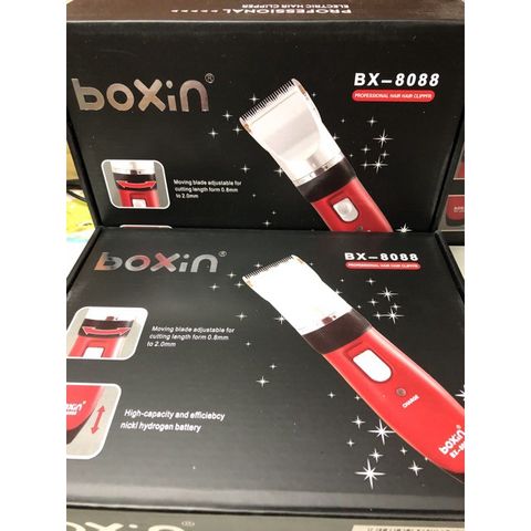 Tông Đơ Hớt Tóc Gia Đình Boxin 8088 Cao Cấp - Thiết Bị Cắt Tóc Không Dây, Tặng Kèm 2 Pin Sạc Chất Lượng