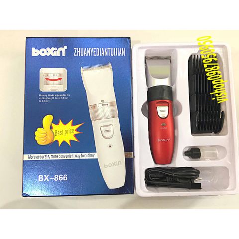 Tông Đơ Cắt Tóc Cao Cấp Boxin 866 - Máy Hớt Tóc Chuyên Nghiệp Không Dây, Pin Dự Phòng, Tiện Ích Tại Nhà