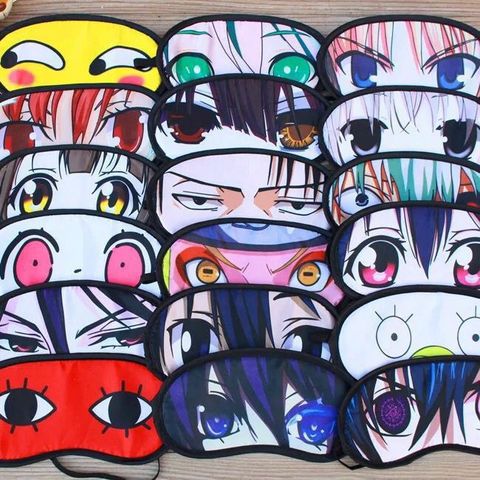 Bịt Mắt Ngủ Anime Độc Đáo Nhật Bản - Miếng Vải Cotton Xinh Xắn, Phong Cách Dễ Thương, Quà Tặng Cho Fan Nhật