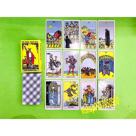 Bộ Bài Tarot Rider Waite - Centennial Smith Waite, Bộ bài 78 lá chuẩn đẹp cho việc học Tarot, phiên bản tiếng Anh, quà tặng tuyệt vời.