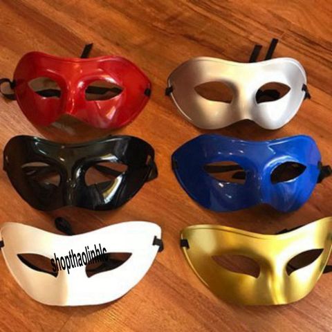 Mặt Nạ Nửa Mặt Cosplay - Mặt Nạ Hóa Trang Dự Tiệc Halloween Đa Dạng Màu Sắc Cho Nam Nữ, Kích Thước 16x8cm