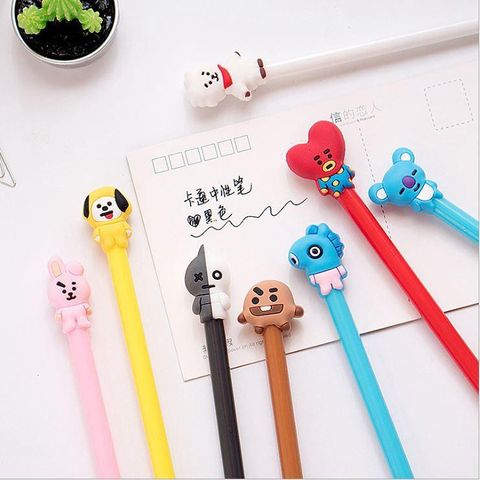 Bút Bi Nước Hoạt Hình Đáng Yêu - Đồ Dùng Học Tập Hàn Quốc Cho Học Sinh - Mực Đen, Giao Màu Ngẫu Nhiên