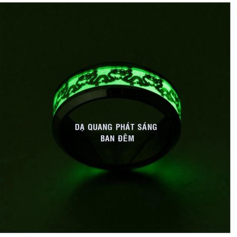 Nhẫn Titan Phát Sáng Trong Đêm - Nhẫn Hợp Kim Độc Đáo Cho Nam, Quà Tặng Ý Nghĩa, Kiểu Dáng Thời Trang, Đẹp Ban Ngày & Ban Đêm