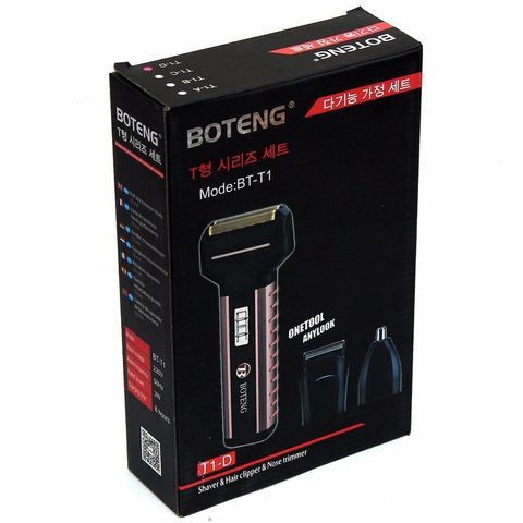 Tông Đơ Cắt Tóc Kiêm Máy Cạo Râu & Cắt Tỉa Lông Mũi Boteng 3 Trong 1 - Thiết Kế Gọn Nhẹ, Chất Lượng Cao, Dùng Đi Du Lịch, Công Nghệ Pin Hiện Đại