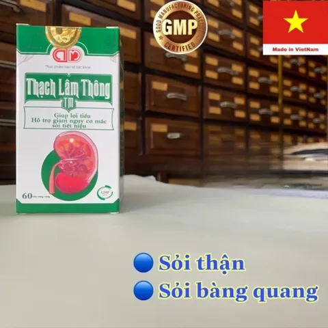 Thạch Lâm Thông - Viên Uống Giảm Sỏi Thận & Sỏi Bàng Quang, Hỗ Trợ Lợi Tiểu - Chai 60 Viên Hữu Ích cho Sức Khỏe Tiết Niệu