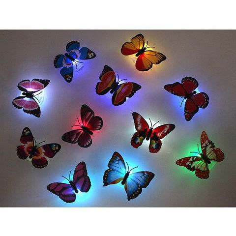 Đèn Ngủ Bướm Phát Sáng 3D Dán Tường - Trang Trí Phòng Ngủ Độc Đáo, Nhiều Màu Sắc Lung Linh, Tiết Kiệm Điện Năng