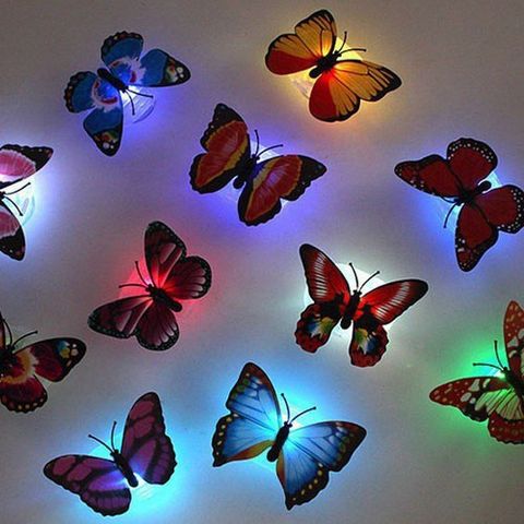 Đèn Ngủ Bướm Phát Sáng 3D Dán Tường - Trang Trí Phòng Ngủ Độc Đáo, Nhiều Màu Sắc Lung Linh, Tiết Kiệm Điện Năng