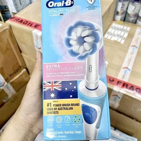 Bàn Chải Đánh Răng Điện Oral-B Vitality cho Người Lớn - Công Nghệ Làm Sạch 3D, Dễ Dàng Sử Dụng, Xuất Xứ ÚC