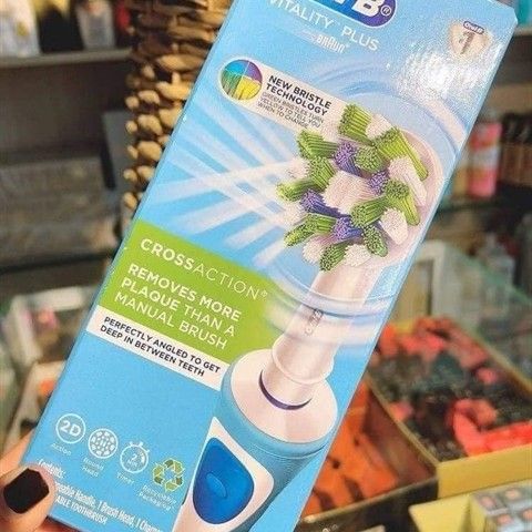 Bàn Chải Đánh Răng Điện Oral-B Vitality cho Người Lớn - Công Nghệ Làm Sạch 3D, Dễ Dàng Sử Dụng, Xuất Xứ ÚC