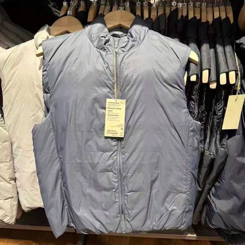 Áo Gile Lông Vũ Cổ Trụ MUJI Nam - Thời Trang Tối Giản, Nhẹ, Ấm Cho Mùa Đông và Đi Học, Dạo Phố