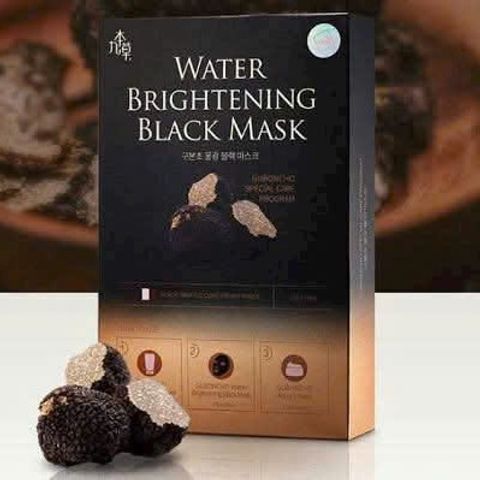 Mặt nạ thải độc 3 bước Guboncho Water Brightening Black Mask với nấm cục đen - Duy trì làn da sáng khỏe & ngăn ngừa lão hóa