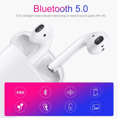 Tai Nghe Bluetooth I12 TWS 5.0 Không Dây - Tai Nghe Cảm Ứng Vân Tay, Âm Thanh Đẳng Cấp, Thiết Kế Nhỏ Gọn, Thời Trang