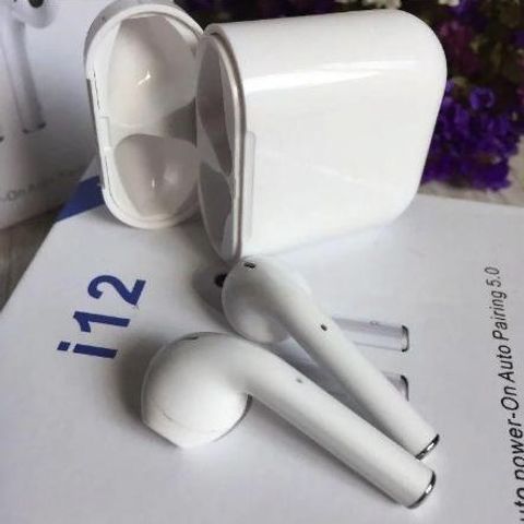 Tai Nghe Bluetooth I12 TWS 5.0 Không Dây - Tai Nghe Cảm Ứng Vân Tay, Âm Thanh Đẳng Cấp, Thiết Kế Nhỏ Gọn, Thời Trang