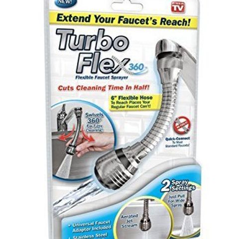 Đầu Vòi Nước Tăng Áp Turbo Flex 360 Độ - Thiết Kế Nhỏ Gọn Tiện Dụng Cho Bồn Rửa, Điều Chỉnh Dòng Nước Dễ Dàng