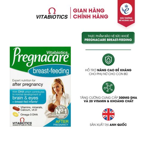 Vitamin Tổng Hợp Pregnacare Breastfeeding 84 Viên - Hỗ Trợ Lợi Sữa và Sức Khỏe Mẹ Sau Sinh - Dinh Dưỡng Từ Anh