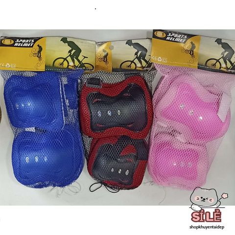 Bộ bảo vệ patin trẻ em 6 món - An toàn cho bé khi trượt patin, ván trượt, xe đạp - Giúp bảo vệ tay, chân và đầu gối hiệu quả