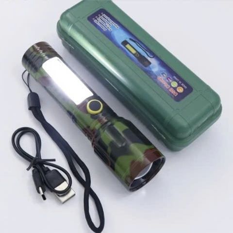Đèn Pin MINI Siêu Sáng Có Zoom - Đèn Sáng Cao Cấp Tiện Dụng Cho Đi Bộ, Cắm Trại, Sử Dụng Khẩn Cấp - Tặng Kèm Hộp Mã 535 Màu Lính