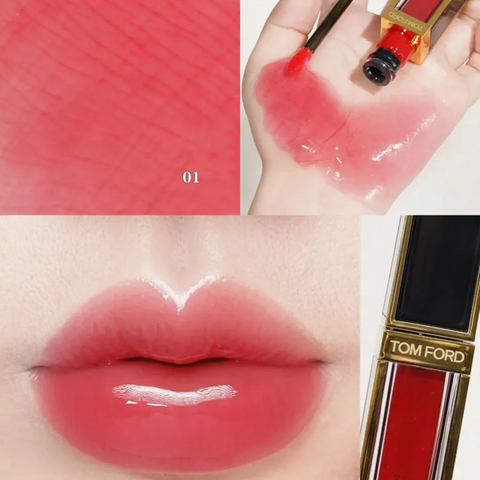 Son Bóng Tom Ford Gloss Luxe Lip 01 Disclosure - Son Môi Đỏ Hồng Đào Chính Hãng, Chất Son Bóng, Dưỡng Ẩm, Sang Trọng, Phù Hợp Mọi Dịp