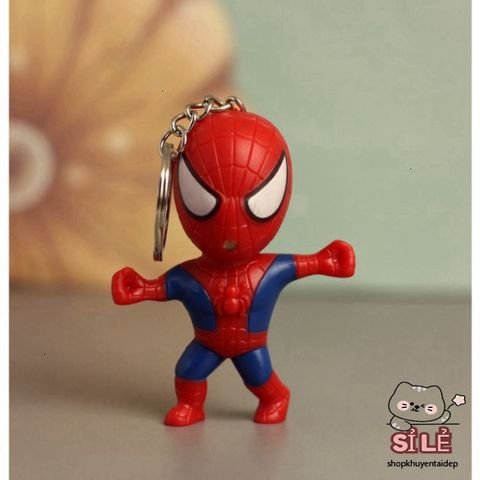 Móc Khóa LED Siêu Anh Hùng Avengers Người Dơi, Người Sắt, Captain America, Người Nhện - Phát Sáng Đèn 3 trong 1, Quà Tặng Độc Đáo