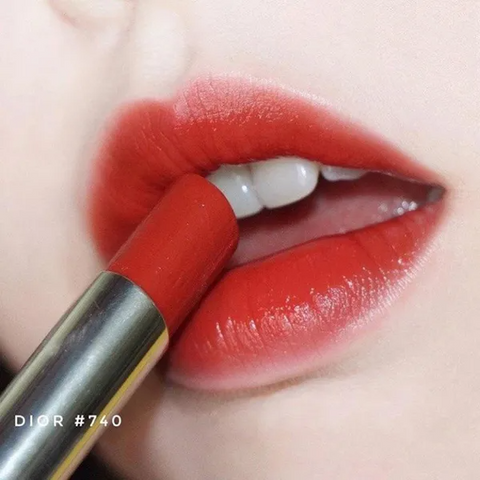 Son Dior Addict Hydrating Shine 740 Saddle - Son Môi Cao Cấp Màu Đỏ Gạch Quyến Rũ, Dưỡng Ẩm Mượt Mà, Phong Cách Sang Trọng