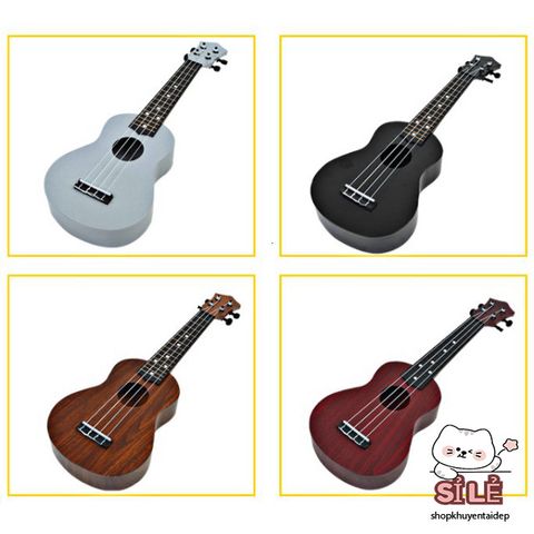 Đàn Ukulele Mini 58cm Chất Lượng Cao - Đàn Ghita Dây Cước Âm Thanh Chuẩn - Nhiều Màu Sắc Dành Cho Người Yêu Âm Nhạc