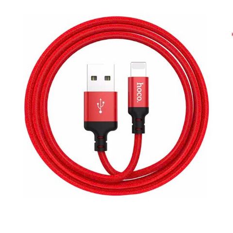 Cáp Sạc Nhanh Hoco X14 cho iPhone - Dây Đồng 1m, Tốc Độ 2.4A, Bện Nylon Bền Bỉ - Phụ Kiện Điện Thoại Tiện Lợi